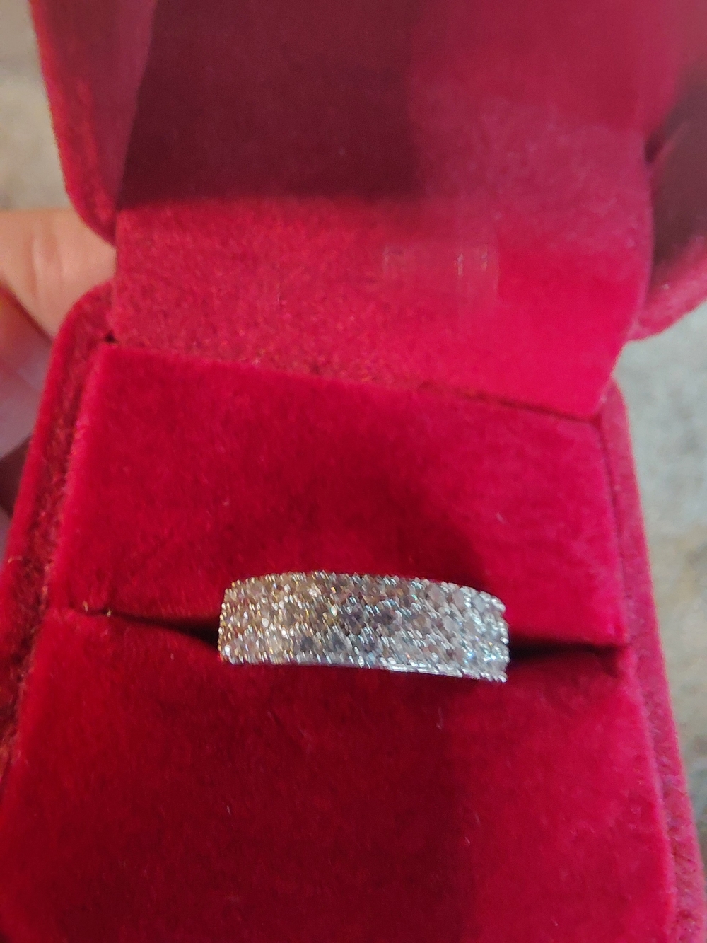 Sparkling Pave Dome Band Ring